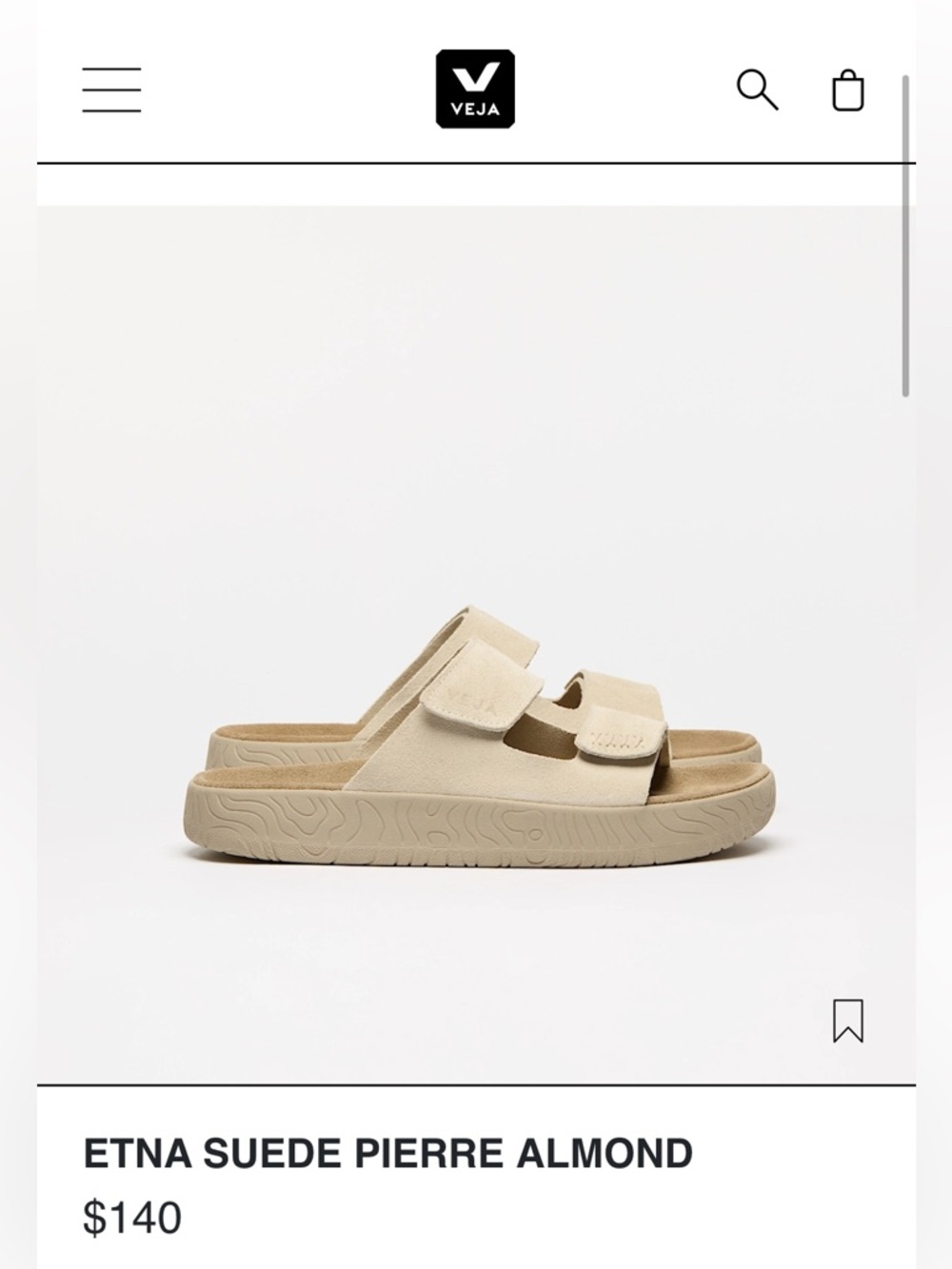VEJA ETNA SUEDE PIERRE ALMOND
$140 MEN SIZE 7 women 9 unisex: new with box - Picture 4 of 16